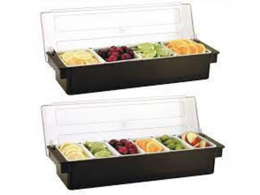 Khay Nhựa Để Topping 06 Ngăn 